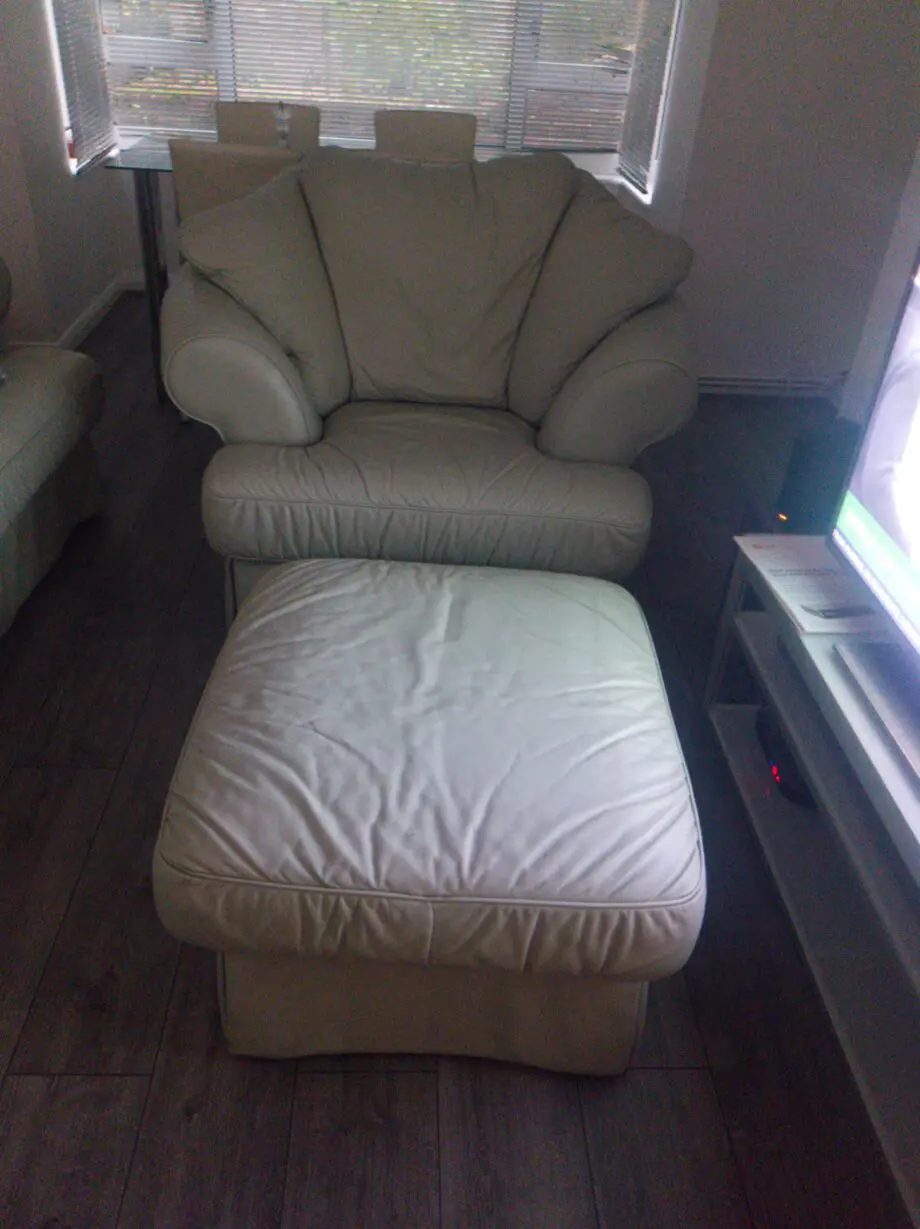 Land of Leather sage green 3 piece suite