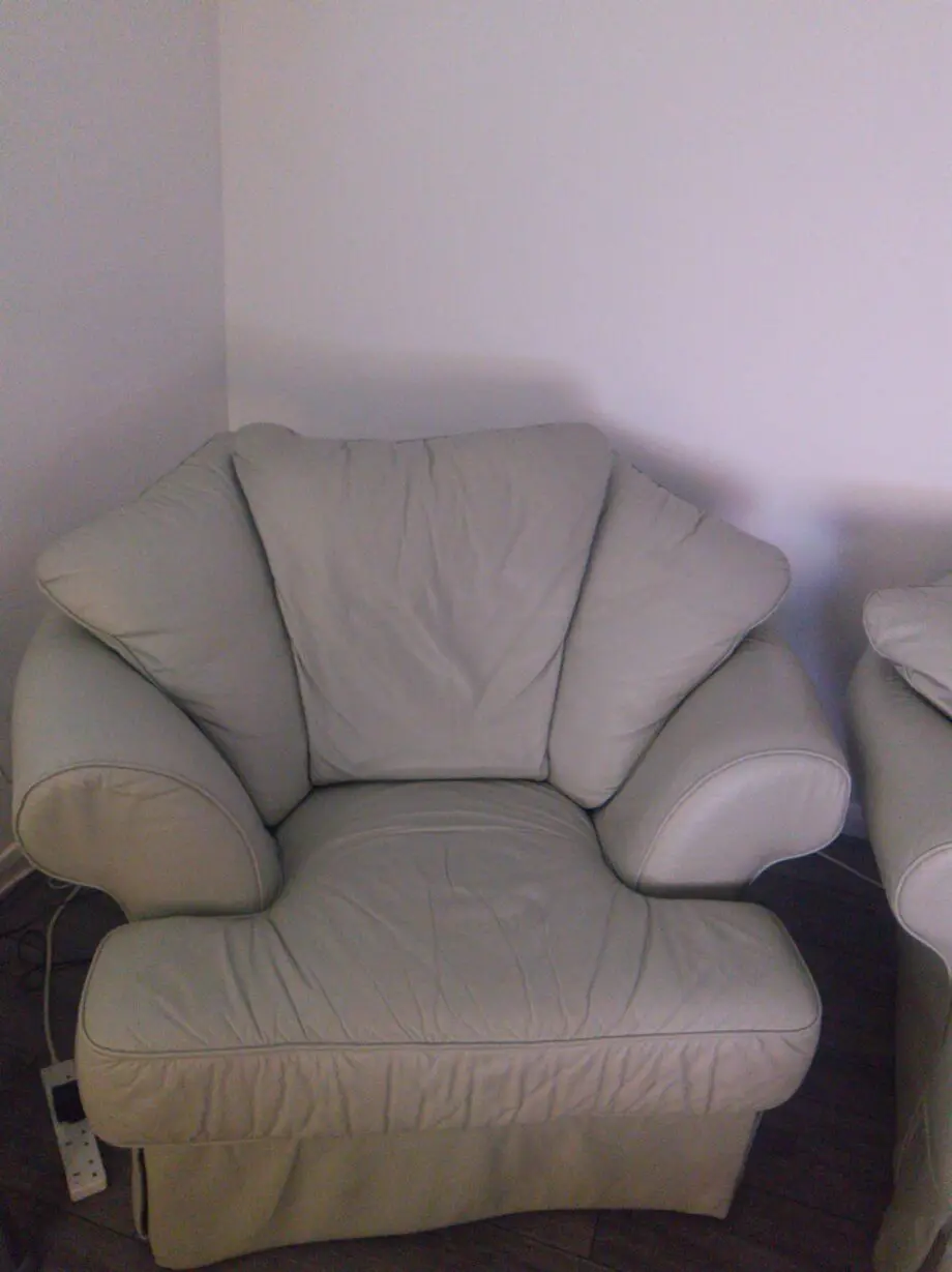 Land of Leather sage green 3 piece suite