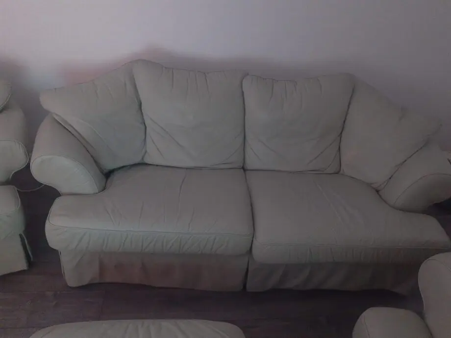 Land of Leather sage green 3 piece suite