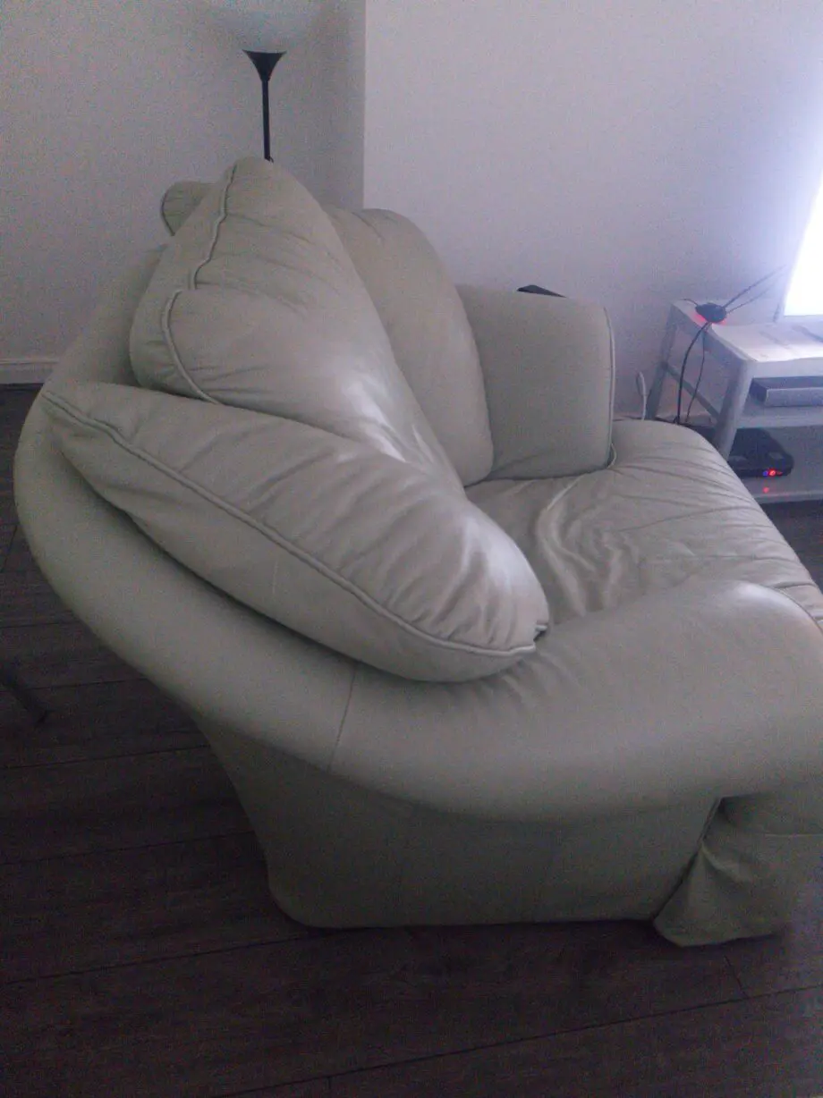Land of Leather sage green 3 piece suite