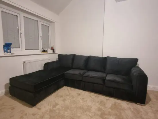 Furniture Hub Black Velvet Maleno Dylan Sofa