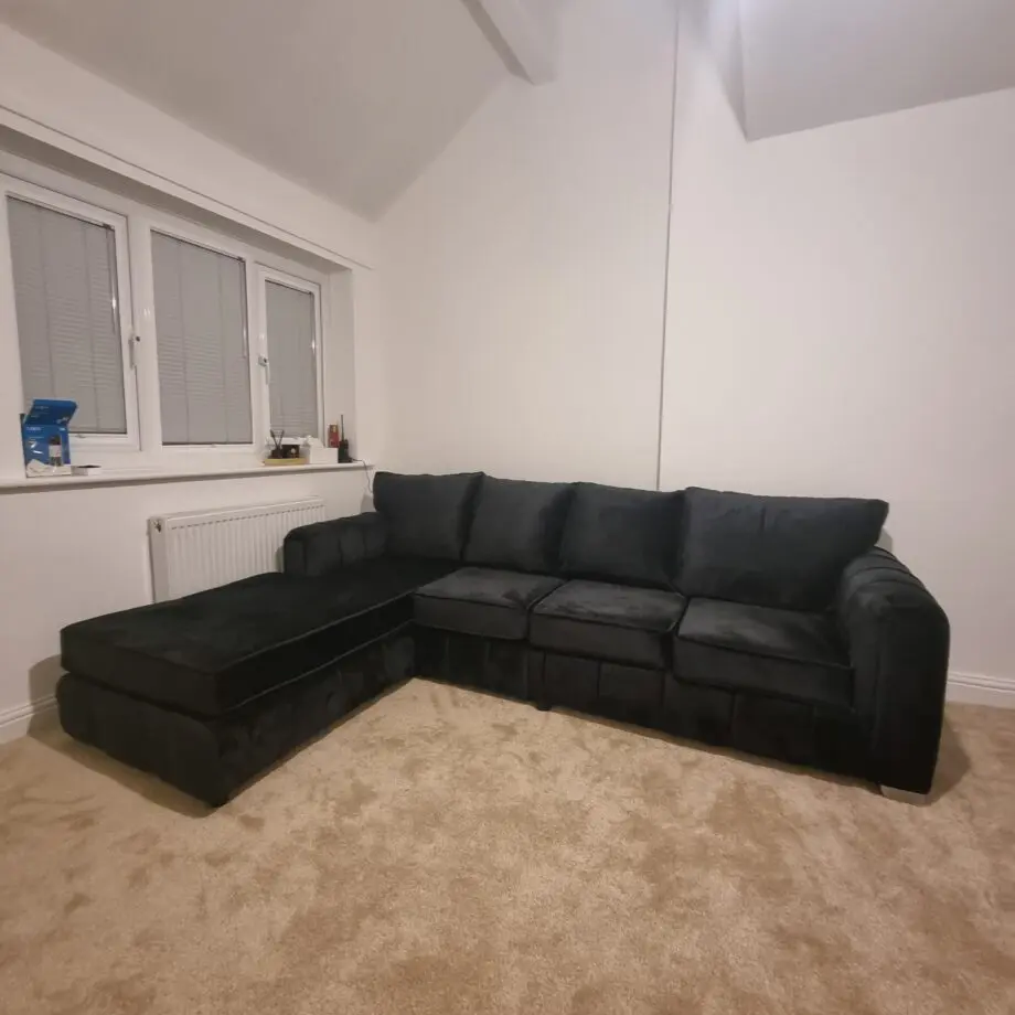 Furniture Hub Black Velvet Maleno Dylan Sofa