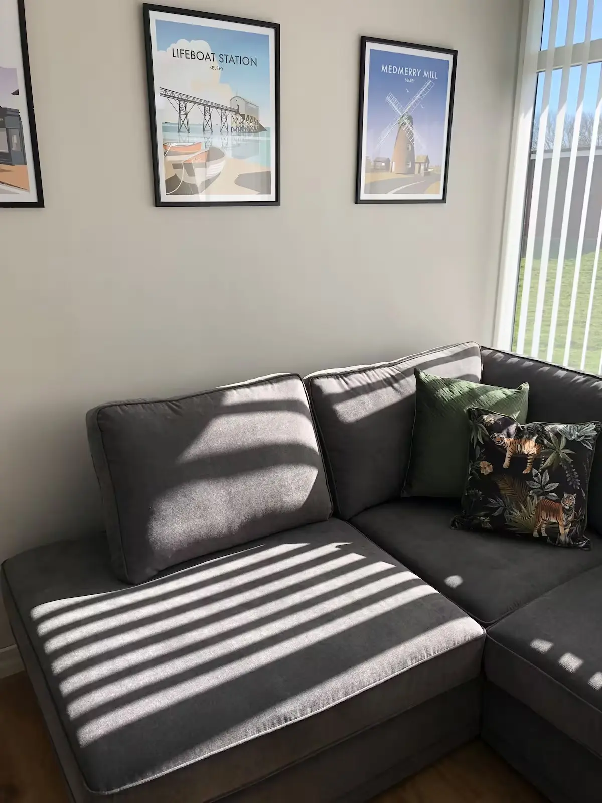 Dfs Orka Range Upholstered in a Dark Grey Fabric Sofa For Sale