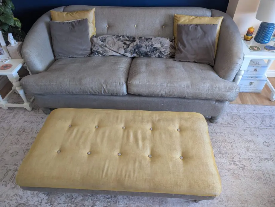 DFS 4 seater sofa, snuggler and Footstall in Grey