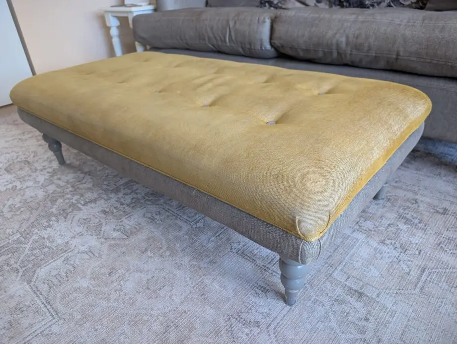 DFS 4 seater sofa, snuggler and Footstall in Grey