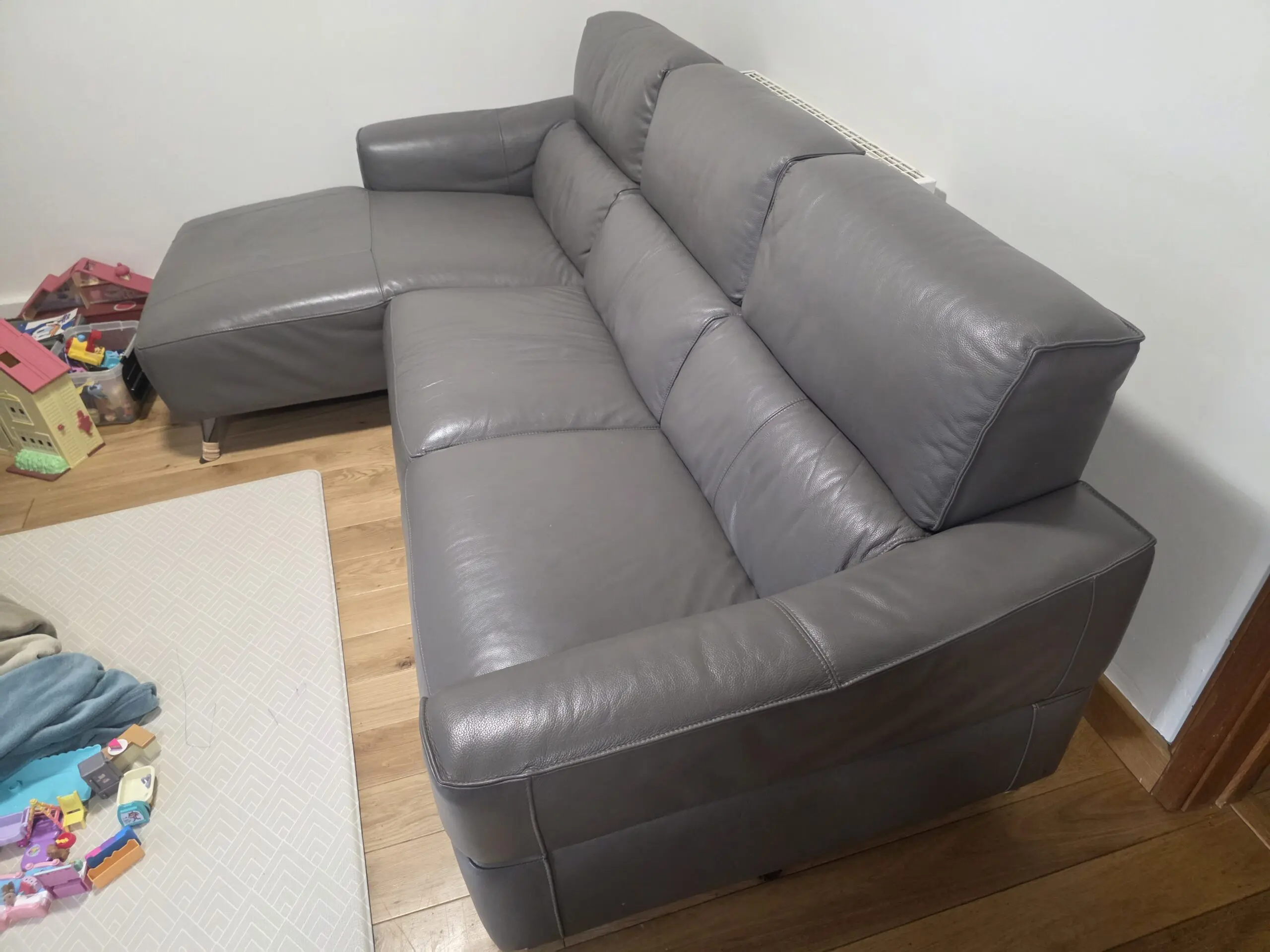 Sofology DAKOTA 3 Seater / Chaise in LE MANS FOSSIL GREY