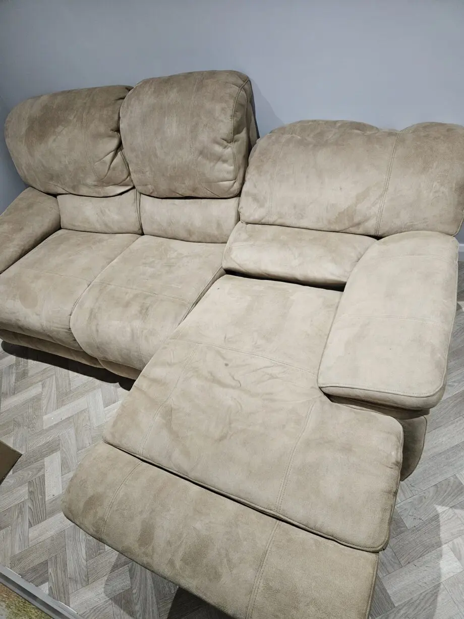 Beige 3 person sofa with sleep function