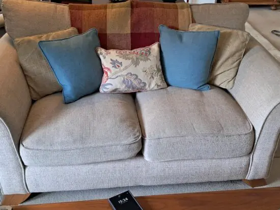 M & S Oatmeal two seater sofa and armchair