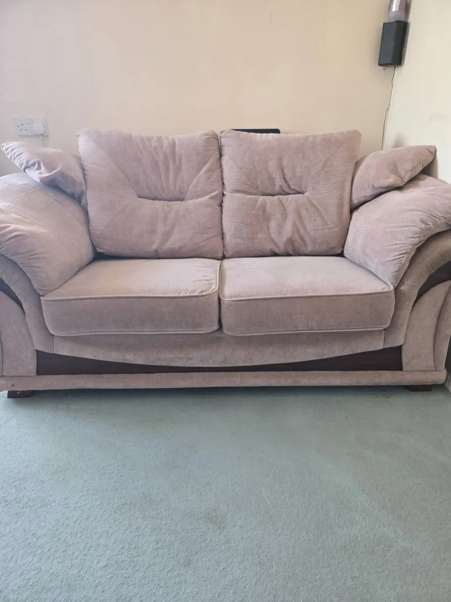 2 seater sofa, tan, beige,