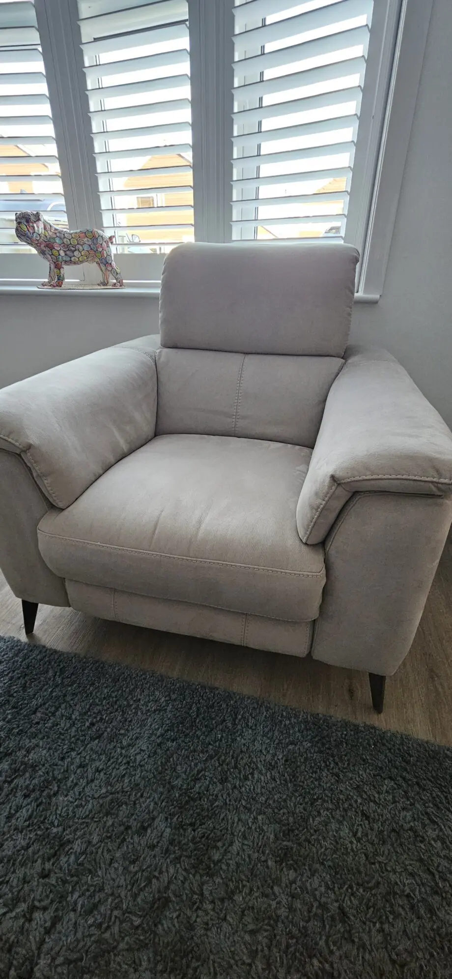 Sofology 2 x grey recliners barely used