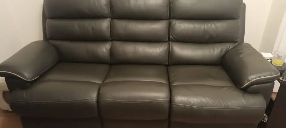 Scs real leather sofa and chair