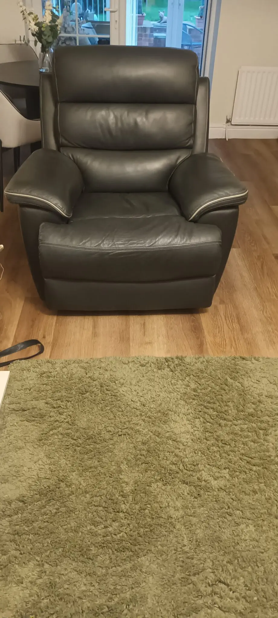 Scs real leather sofa and chair