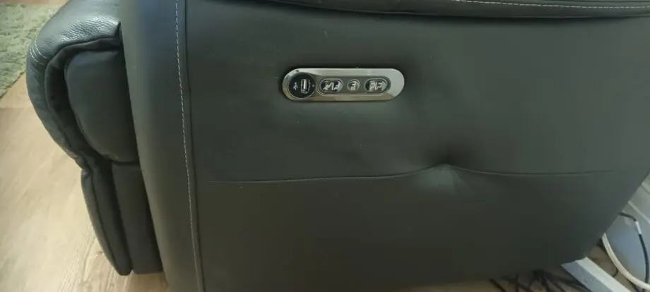 Scs real leather sofa and chair