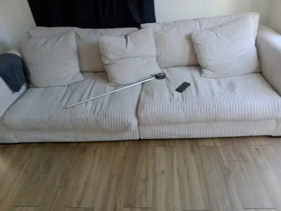 Oak furniture land 4 seater beige sofa