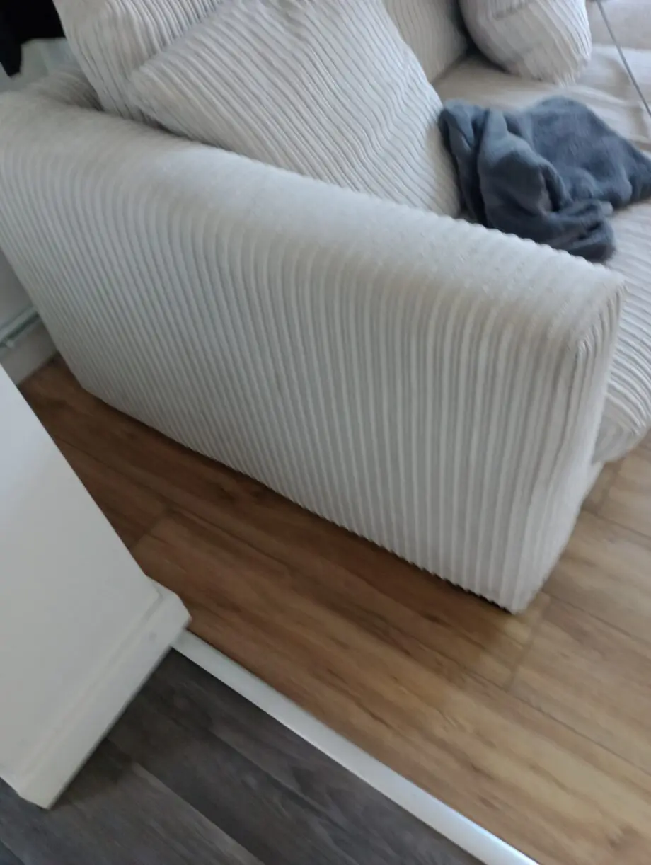 Oak furniture land 4 seater beige sofa