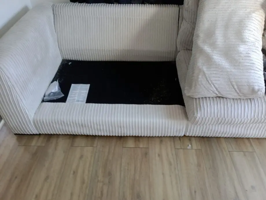 Oak furniture land 4 seater beige sofa