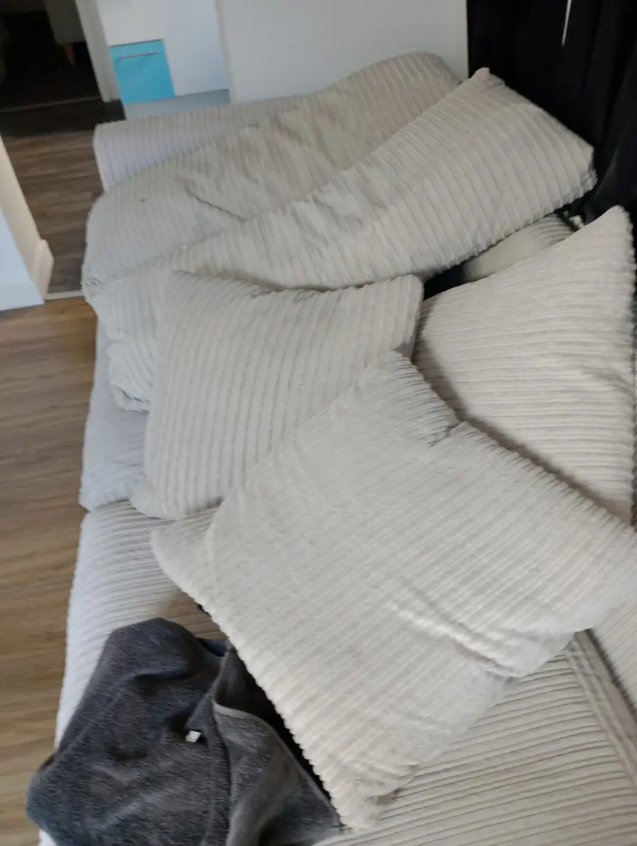 Oak furniture land 4 seater beige sofa