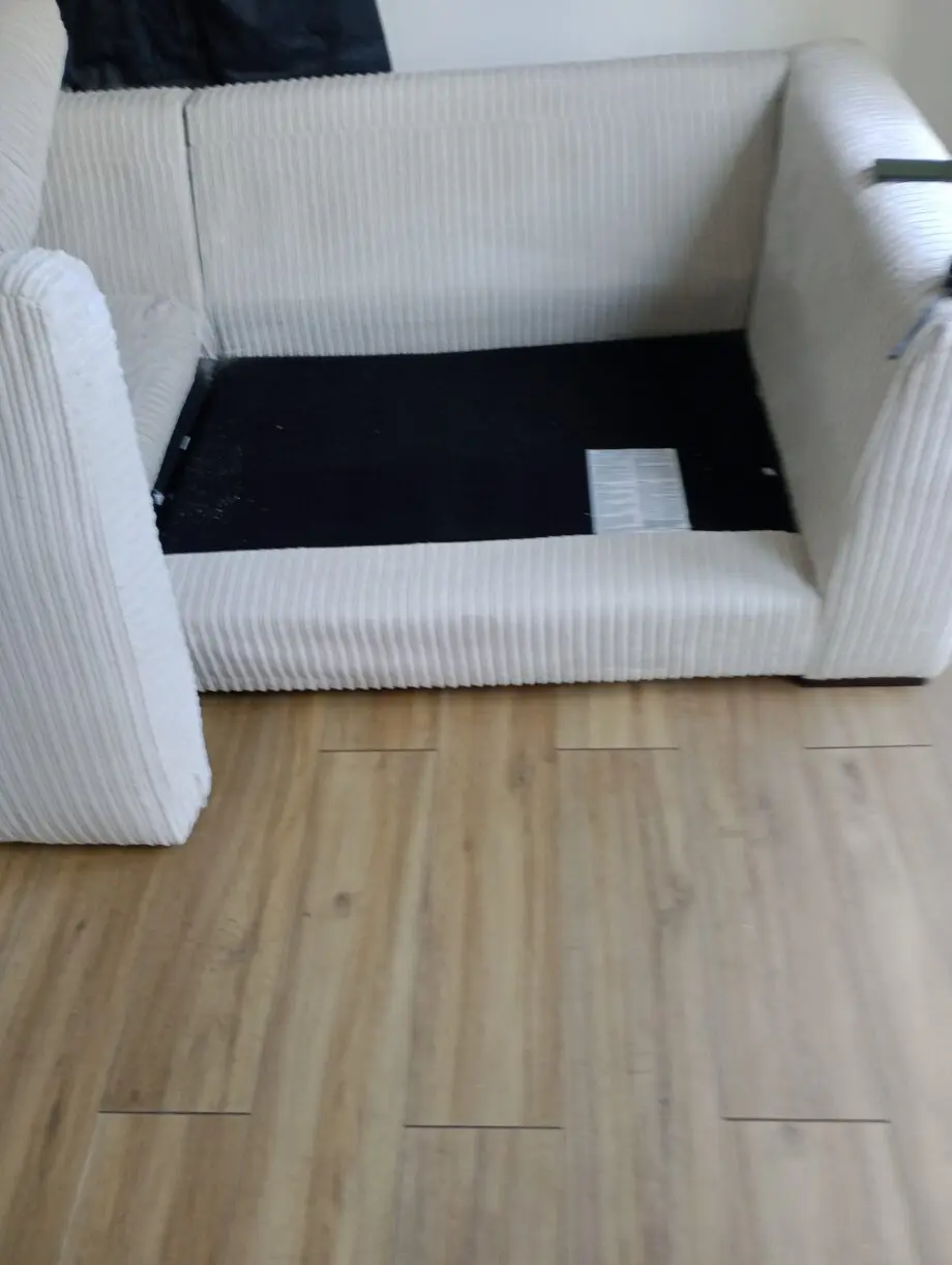 Oak furniture land 4 seater beige sofa