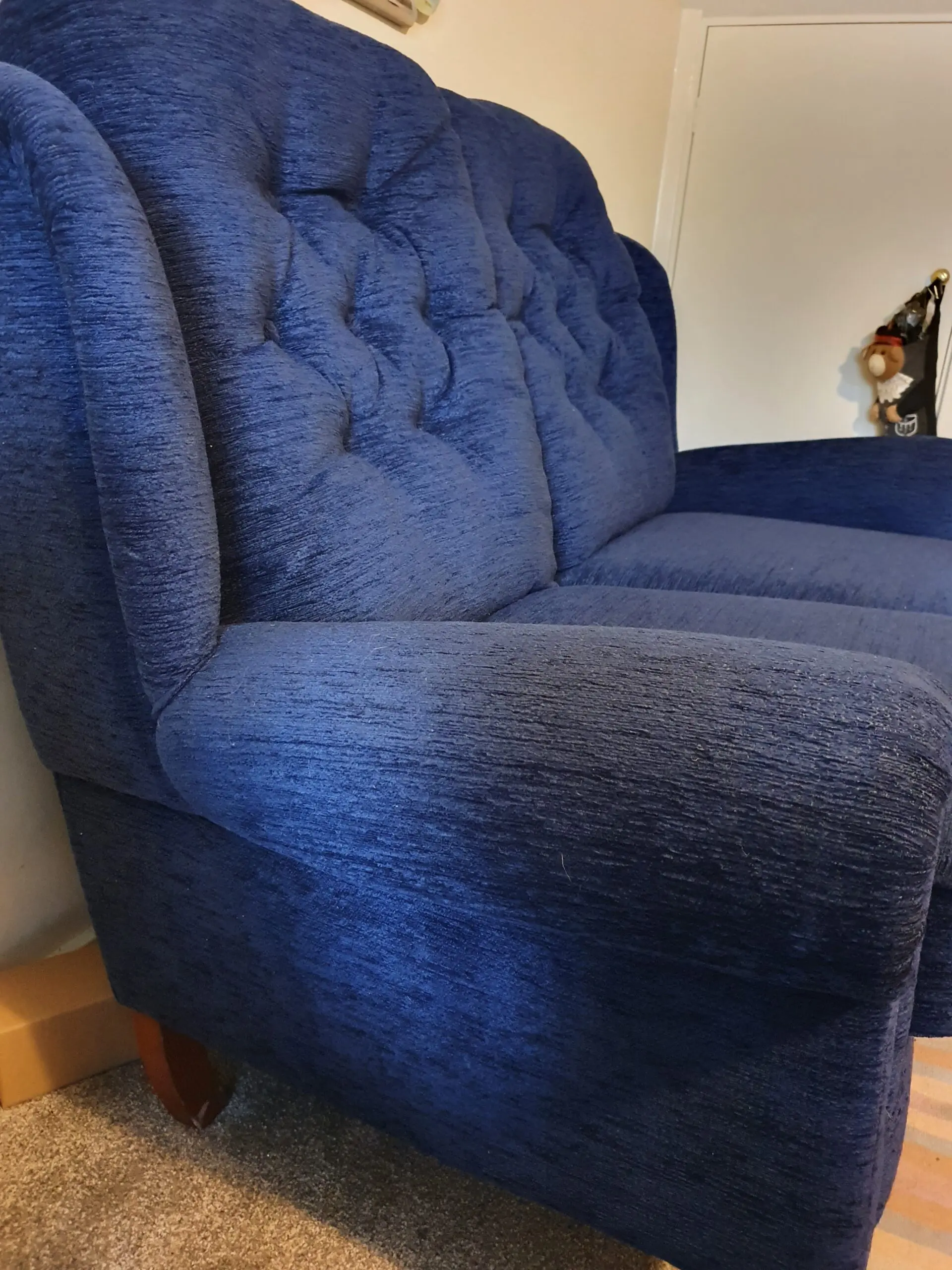 HSL bespoke new sofa on wooden legs