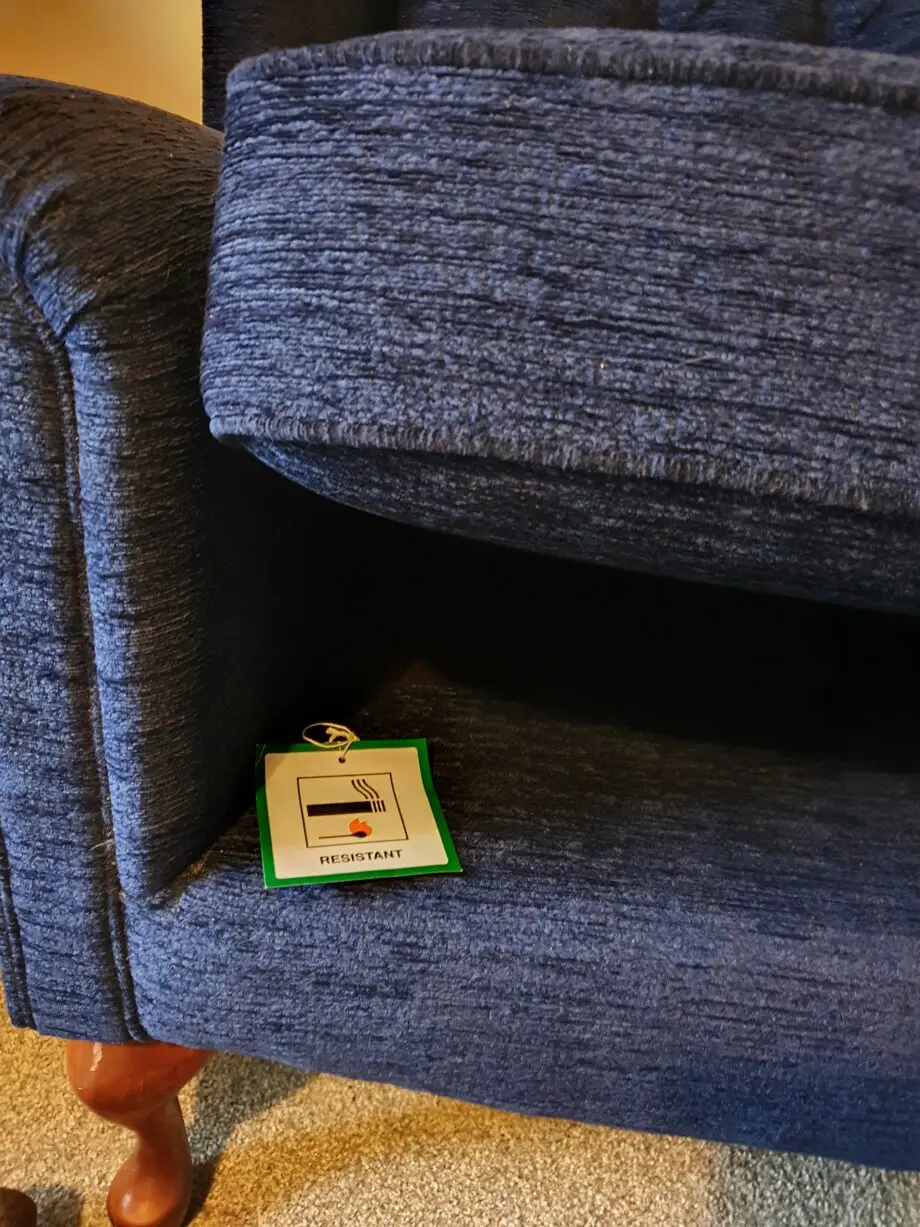 HSL bespoke new sofa on wooden legs