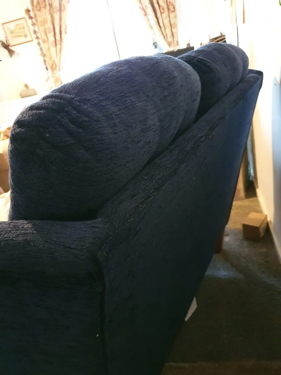 HSL bespoke new sofa on wooden legs