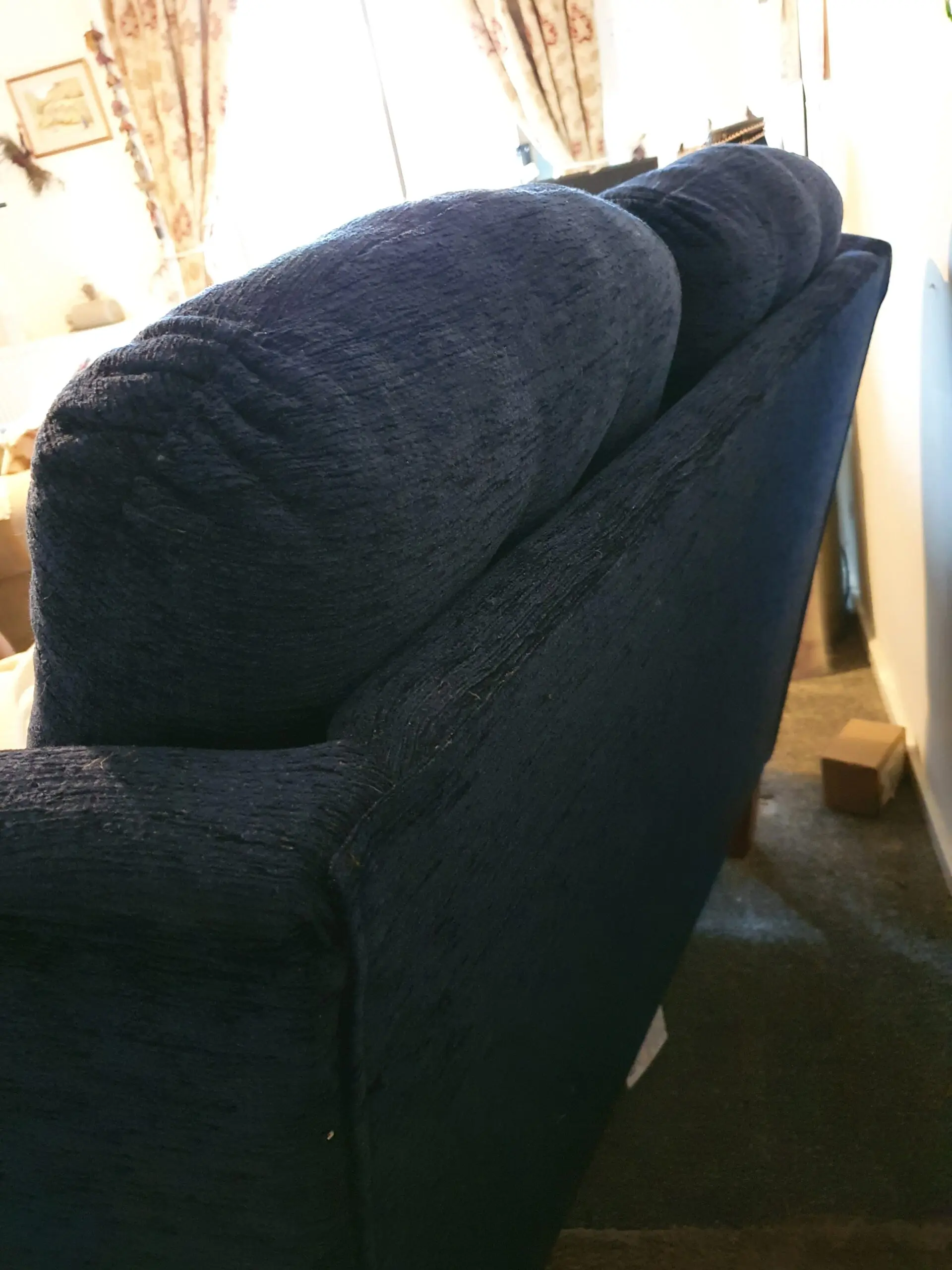 HSL bespoke new sofa on wooden legs