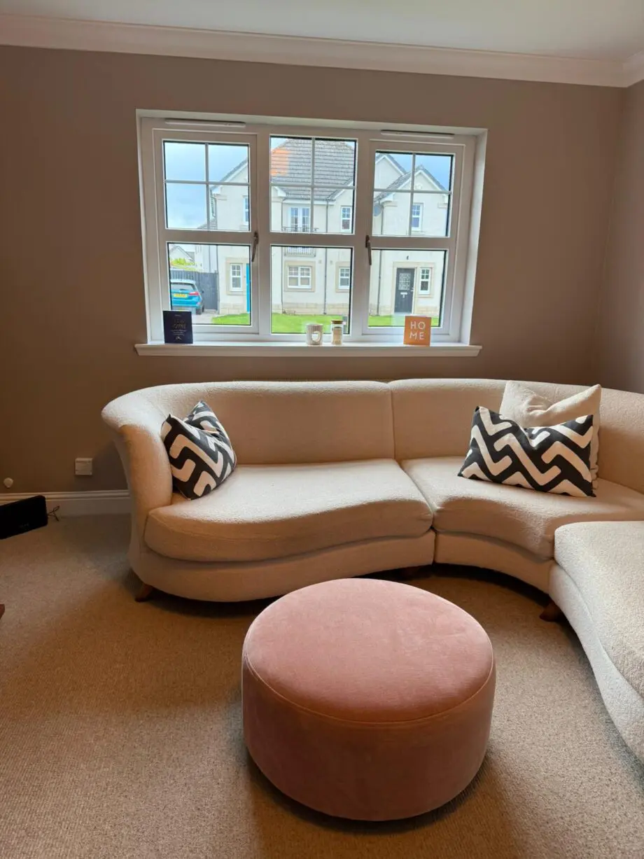 DFS Boucle cream sofa set