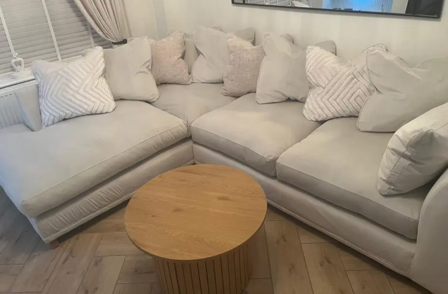DFS cream corner sofa