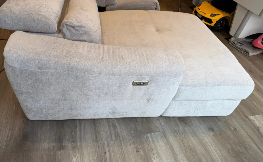Large Grey Nicolleti Figaro Chaise Power Recliner