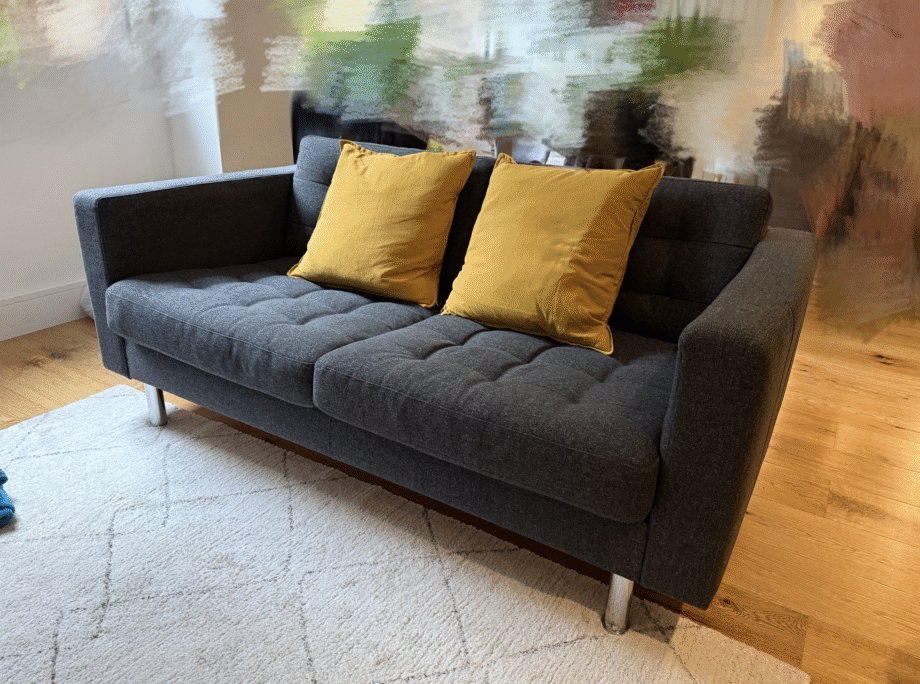 Ikea dark navy blue good condition 2 seater sofa