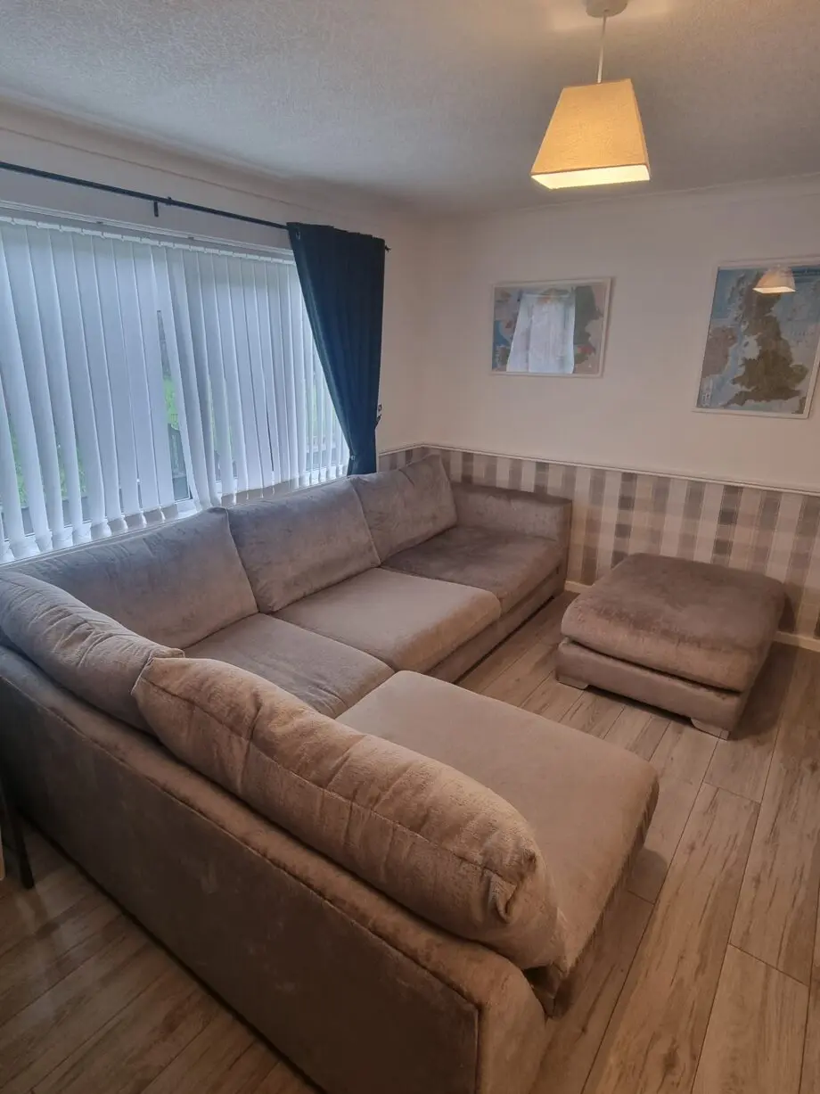 Sofology L shape sofa with footstool