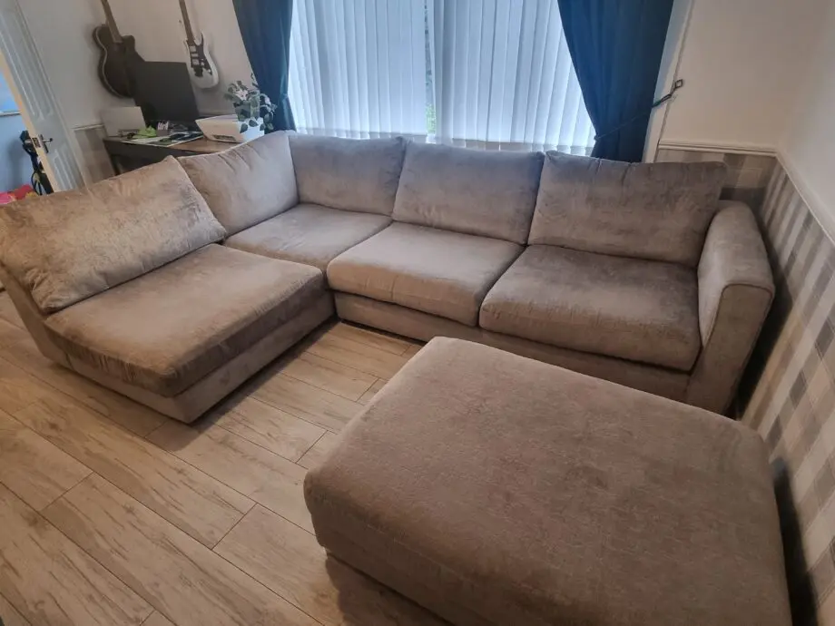 Sofology L shape sofa with footstool
