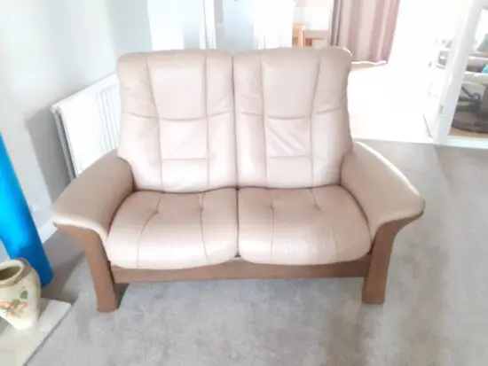 Stressless Windsor High Back Two Seater Leather Sofa