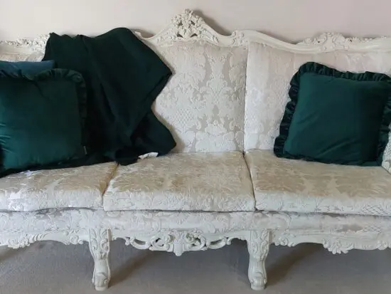 Amazing French Rococo Louis Style Painted Ornate Sofas