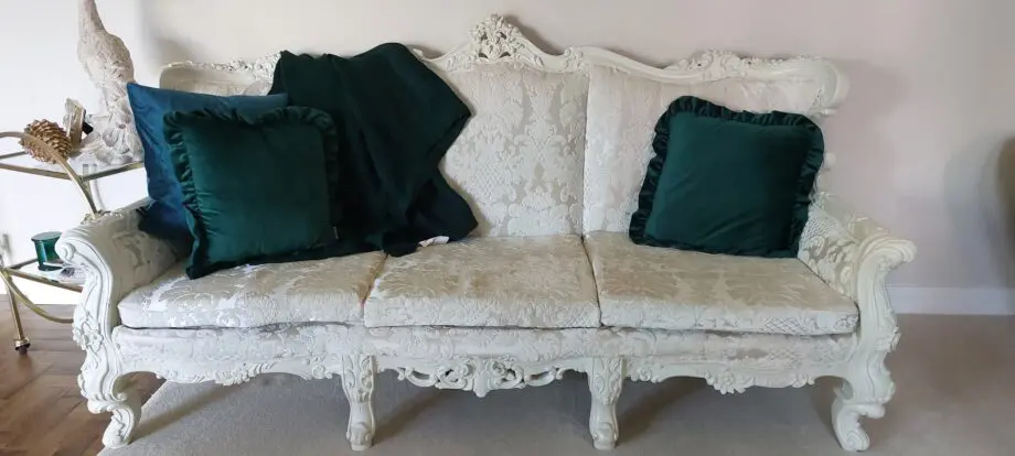 Amazing French Rococo Louis Style Painted Ornate Sofas