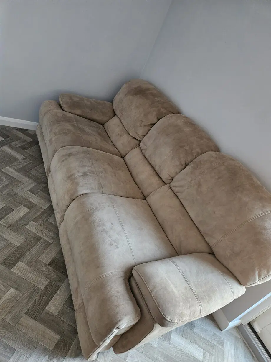 Beige 3 person sofa with sleep function