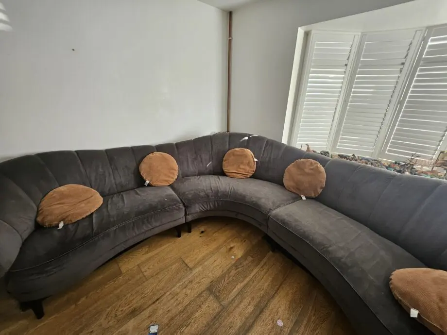 Sofology 6 seater Perle Grey Suede
