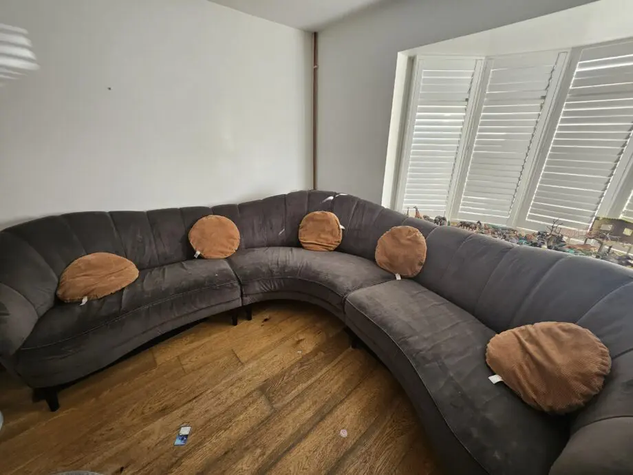 Sofology 6 seater Perle Grey Suede
