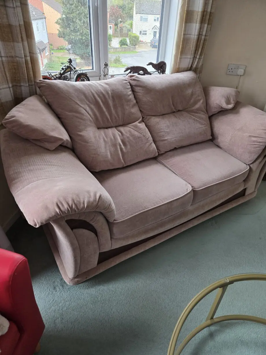 2 seater sofa, tan, beige,