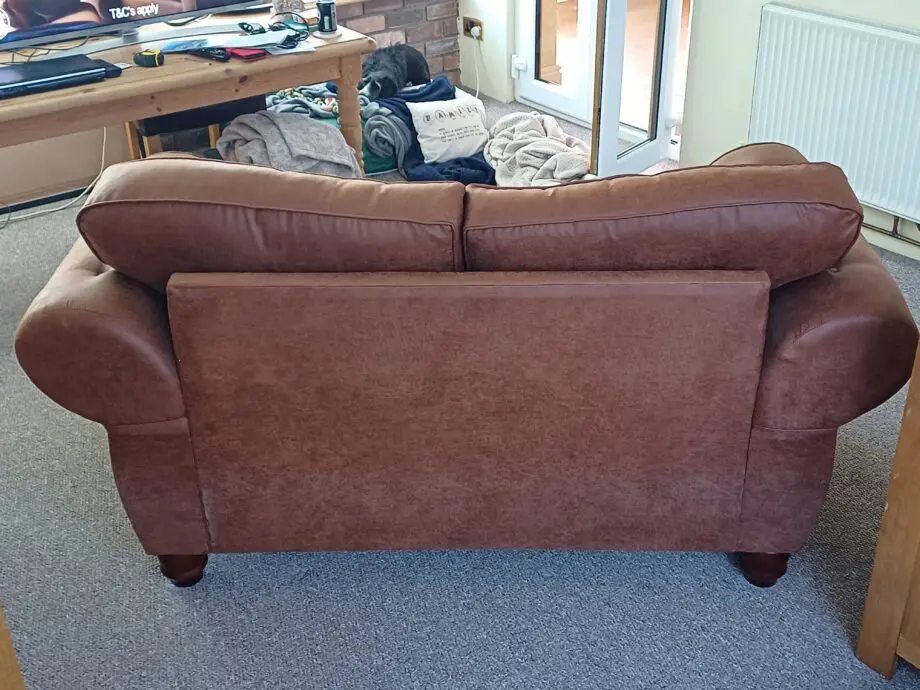 Two SCS brown 2 seater sofa's
