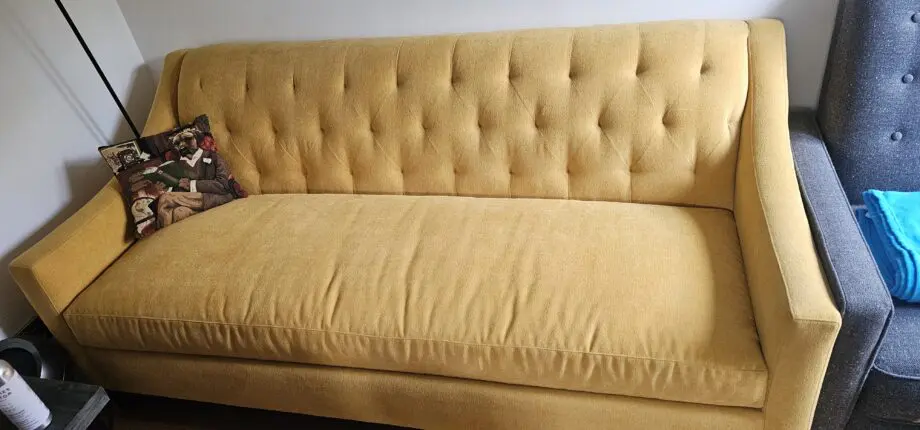 Custom-made yellow queen sofa bed