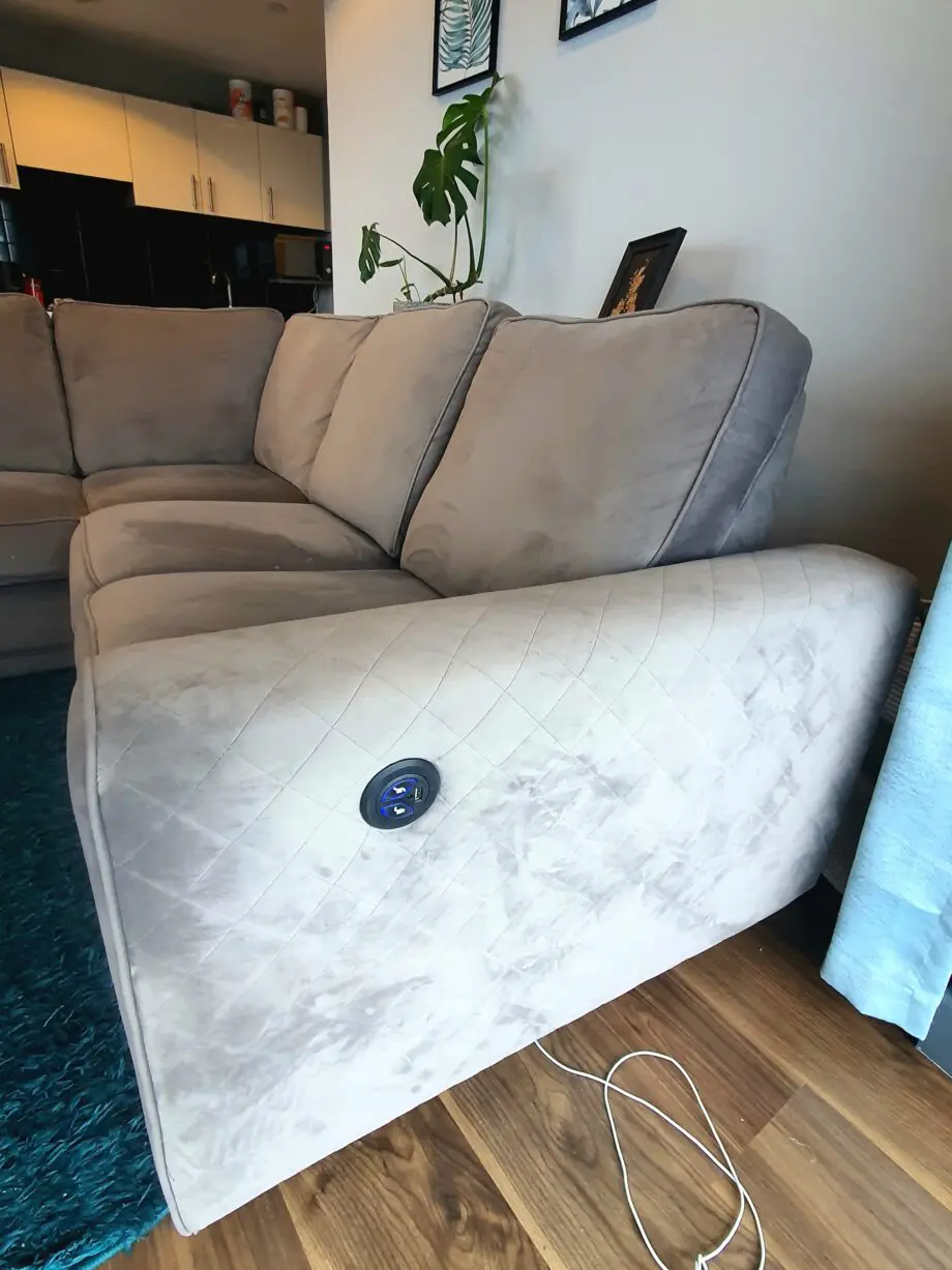 DFS Grey corner sofa recliner