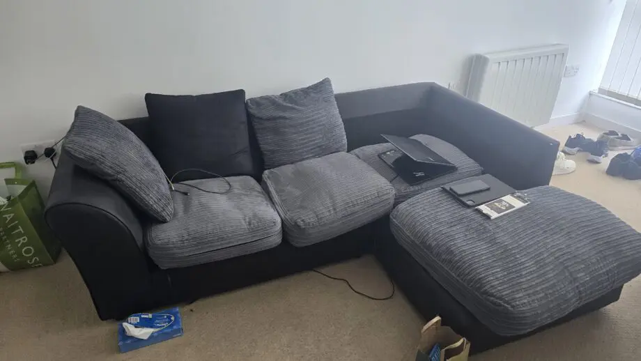 Argos grey corner sofa (Used)