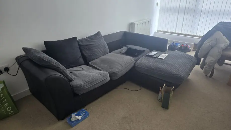 Argos grey corner sofa (Used)