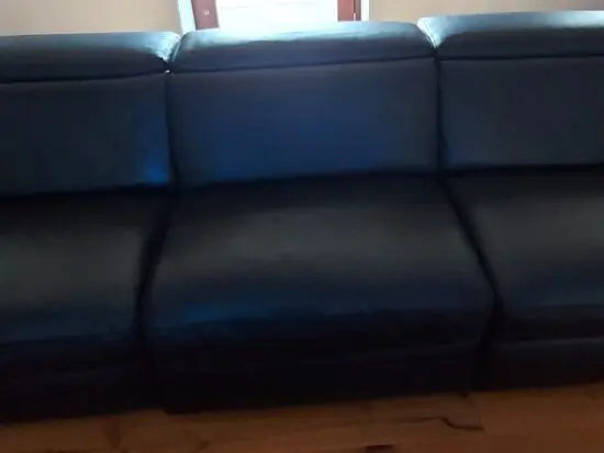 Natuzzi Sofa Set (3 and 2 seater) Black Leather Recliners Superb condition