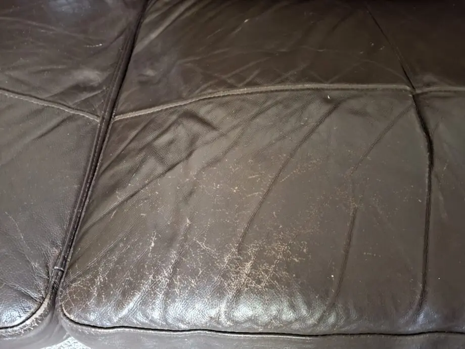 Tesco brown leather 3 seater and 2 seater sofa set