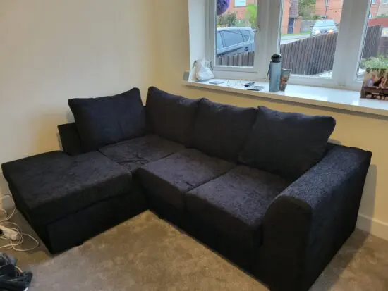 Brand New Black Corner Sofa