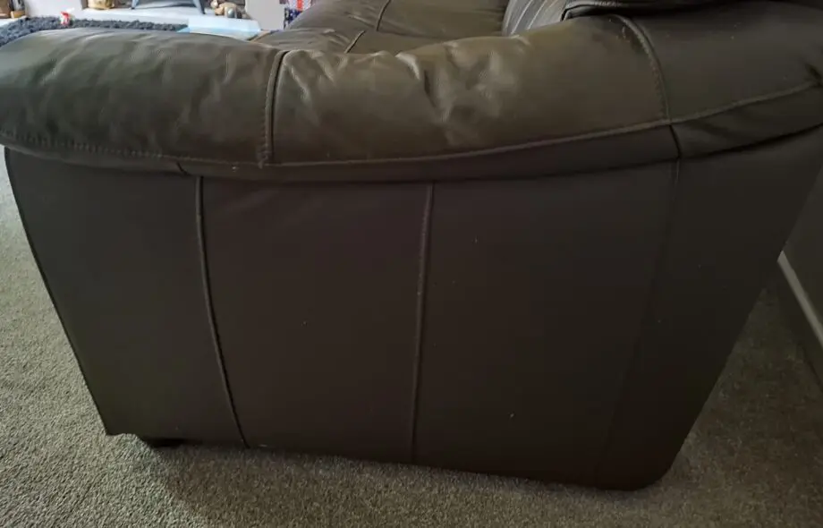 Tesco brown leather 3 seater and 2 seater sofa set