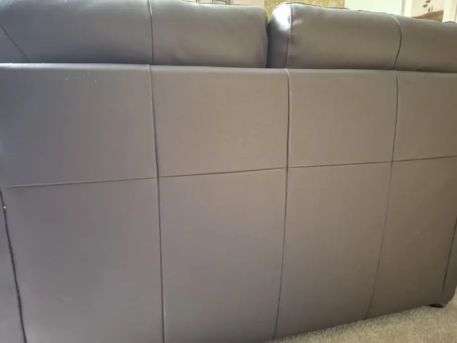 Tesco brown leather 3 seater and 2 seater sofa set