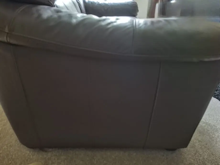 Tesco brown leather 3 seater and 2 seater sofa set